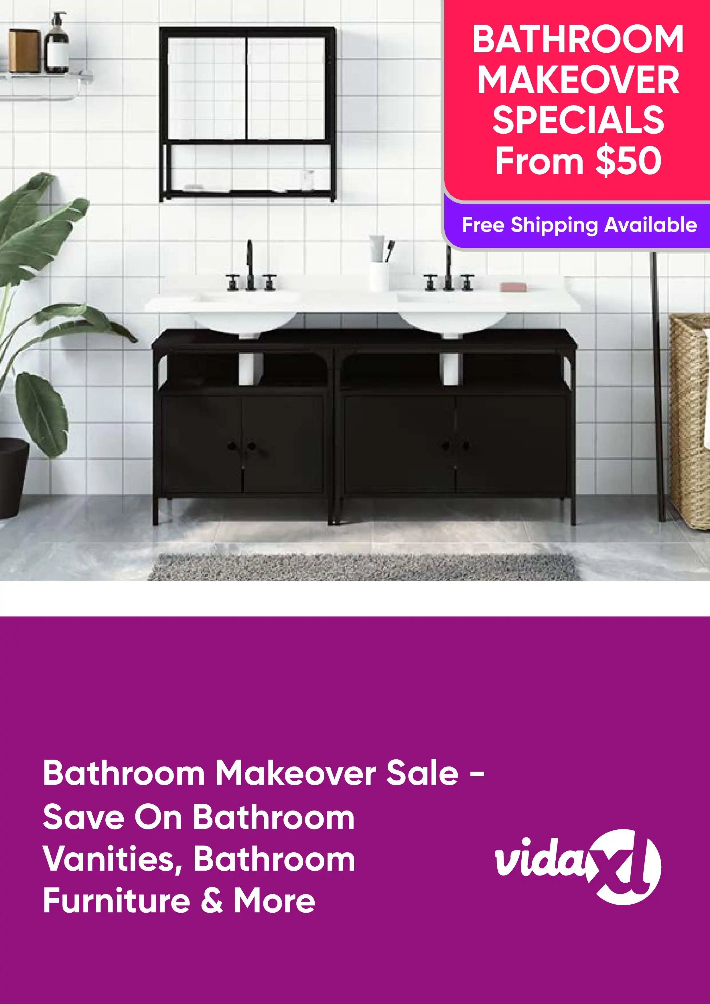 Bathroom Makeover Sale - Save On Bathroom Vanities, Bathroom Furniture