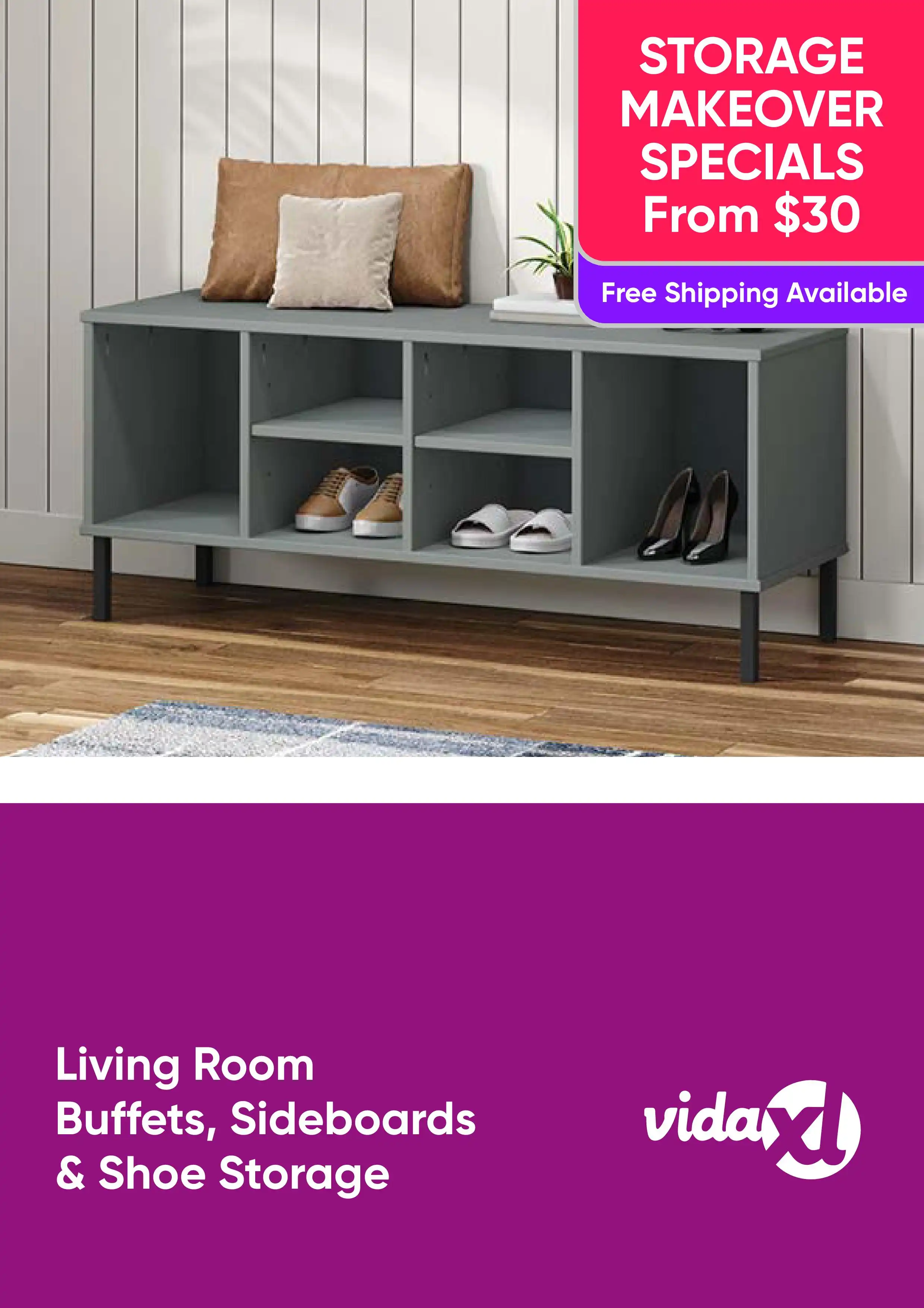 Living Room Buffets, Sideboards and Shoe Storage