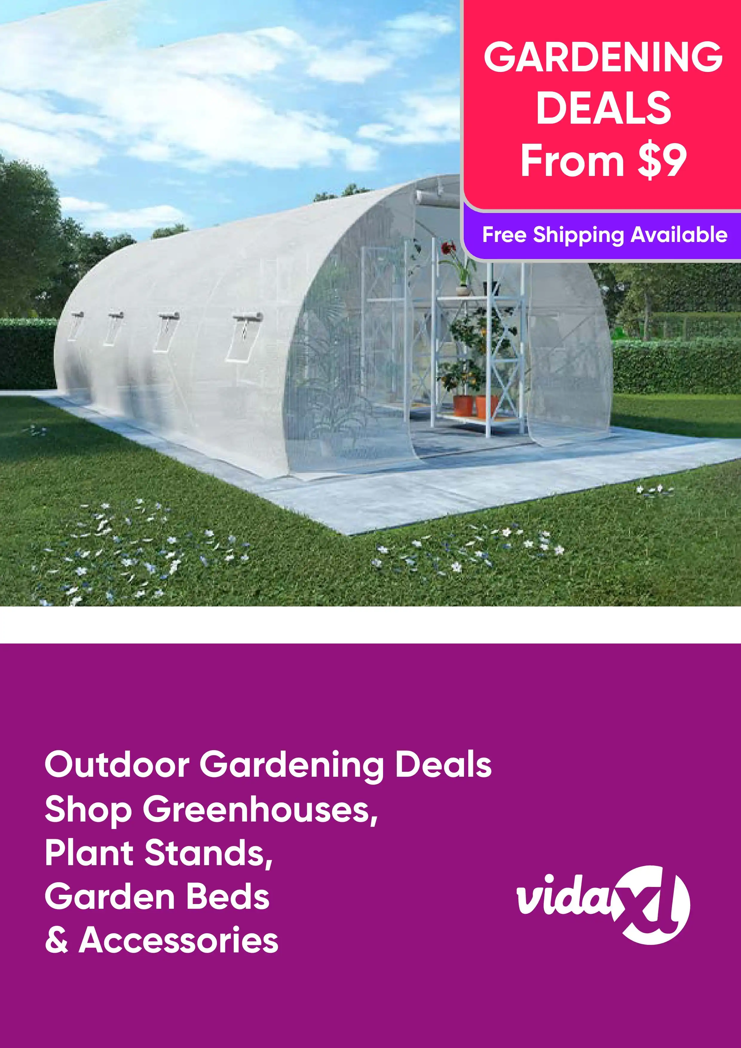 Outdoor Gardening Deals - Shop Greenhouses, Plant stands, Garden beds and Accessories