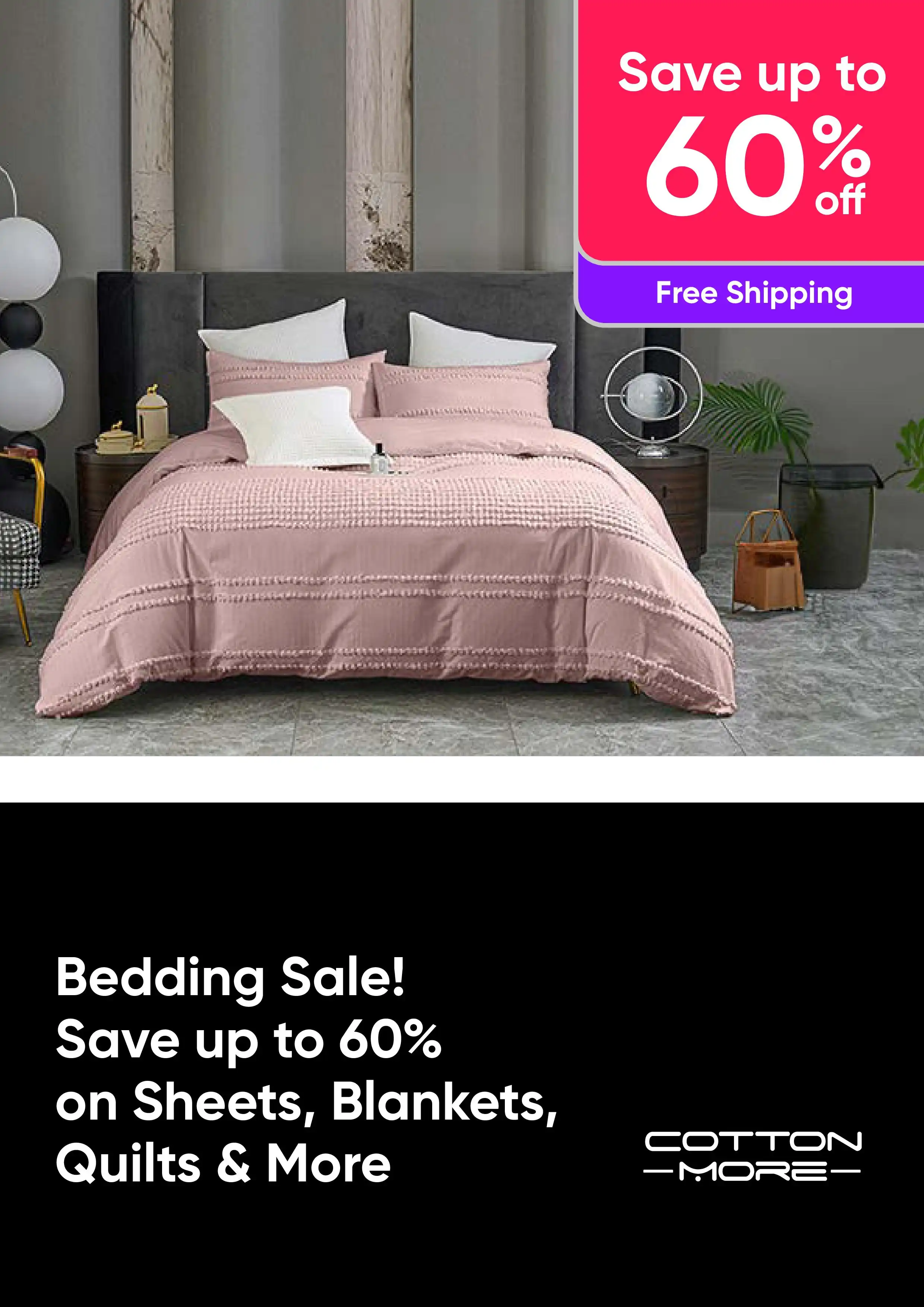 Bedding Sale! Save up to 60% on Sheets, Blankets, Quilts & more